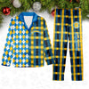 Los Angeles Chargers Plaid Pattern Limited Edition Satin Pajamas Set NEW087617