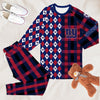 New York Giants Plaid Pattern Limited Edition Kid &amp; Adult Sizes Pajamas Set NEW087620