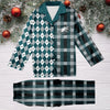 Philadelphia Eagles Plaid Pattern Limited Edition Satin Pajamas Set NEW087624