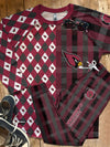 Arizona Cardinals Plaid Pattern Limited Edition Kid &amp; Adult Sizes Pajamas Set NEW087626