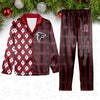 Atlanta Falcons Plaid Pattern Limited Edition Satin Pajamas Set NEW087629