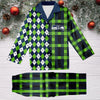 Seattle Seahawks Plaid Pattern Limited Edition Satin Pajamas Set NEW087630