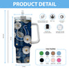Indianapolis Colts Flowers Pattern Limited Edition 40oz Tumbler Transparent Lid NEW089203