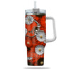 Cleveland Browns Flowers Pattern Limited Edition 40oz Tumbler Transparent Lid NEW089204