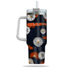 Chicago Bears Flowers Pattern Limited Edition 40oz Tumbler Transparent Lid NEW089219