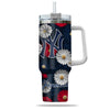 New York Yankees Flowers Pattern Limited Edition 40oz Tumbler Transparent Lid NEW089251