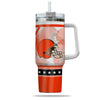 Cleveland Browns Amazing Design Limited Edition 40oz Tumbler Transparent Lid NEW089904