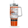 Denver Broncos Amazing Design Limited Edition 40oz Tumbler Transparent Lid NEW089907