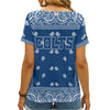 Indianapolis Colts Bandana Limited Edition Summer Collection Women V Neck T-Shirt NEW092003