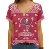 Tampa Bay Buccaneers Limited Edition Summer Collection Women V Neck T-Shirt NEW092028