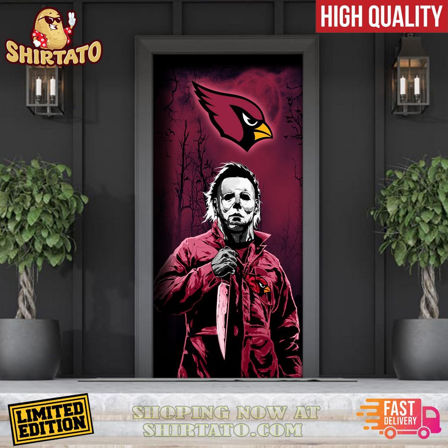 Arizona Cardinals Horror Character Halloween Season Door Cover