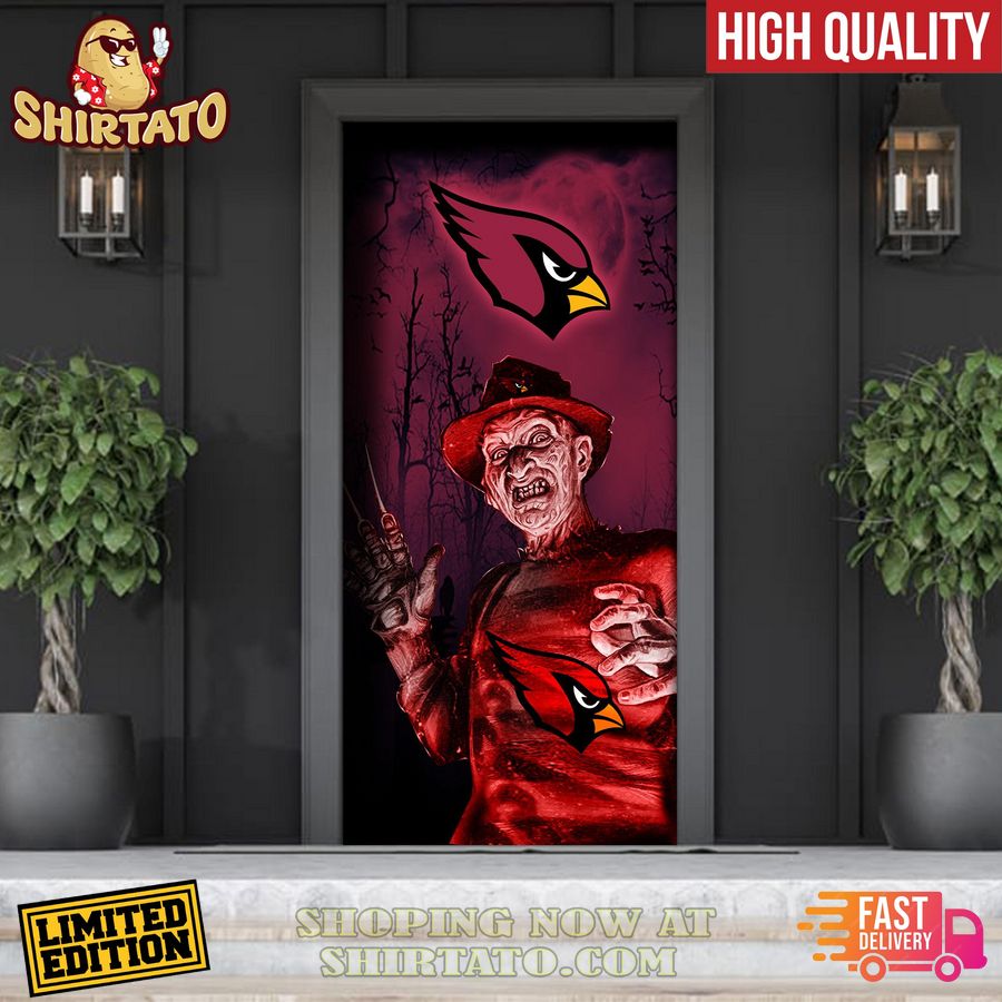 Arizona Cardinals Horror Character Halloween Season Door Cover