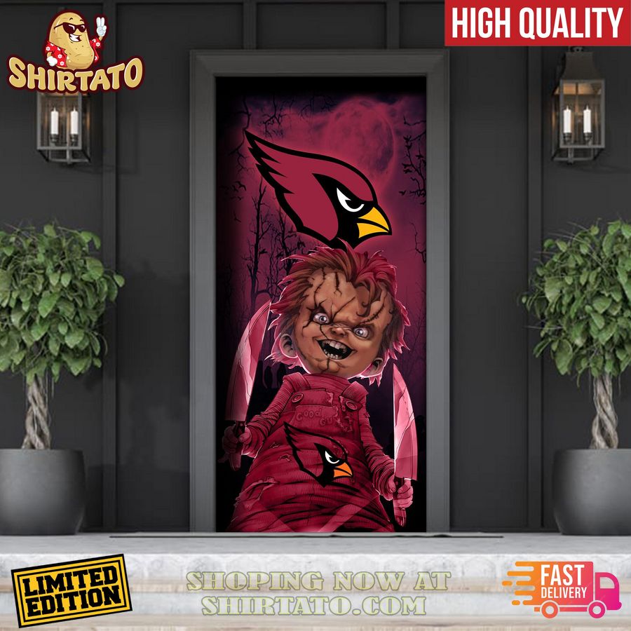 Arizona Cardinals Horror Character Halloween Season Door Cover