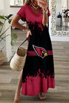 Arizona Cardinals Limited Edition All-Over Print Women&#39;s V-neck Dress With Side Slit