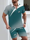 Philadelphia Eagles Limited Edition ZIP Polo Shirt And Shorts Two-Piece Suits