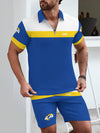 Los Angeles Rams Limited Edition ZIP Polo Shirt And Shorts Two-Piece Suits