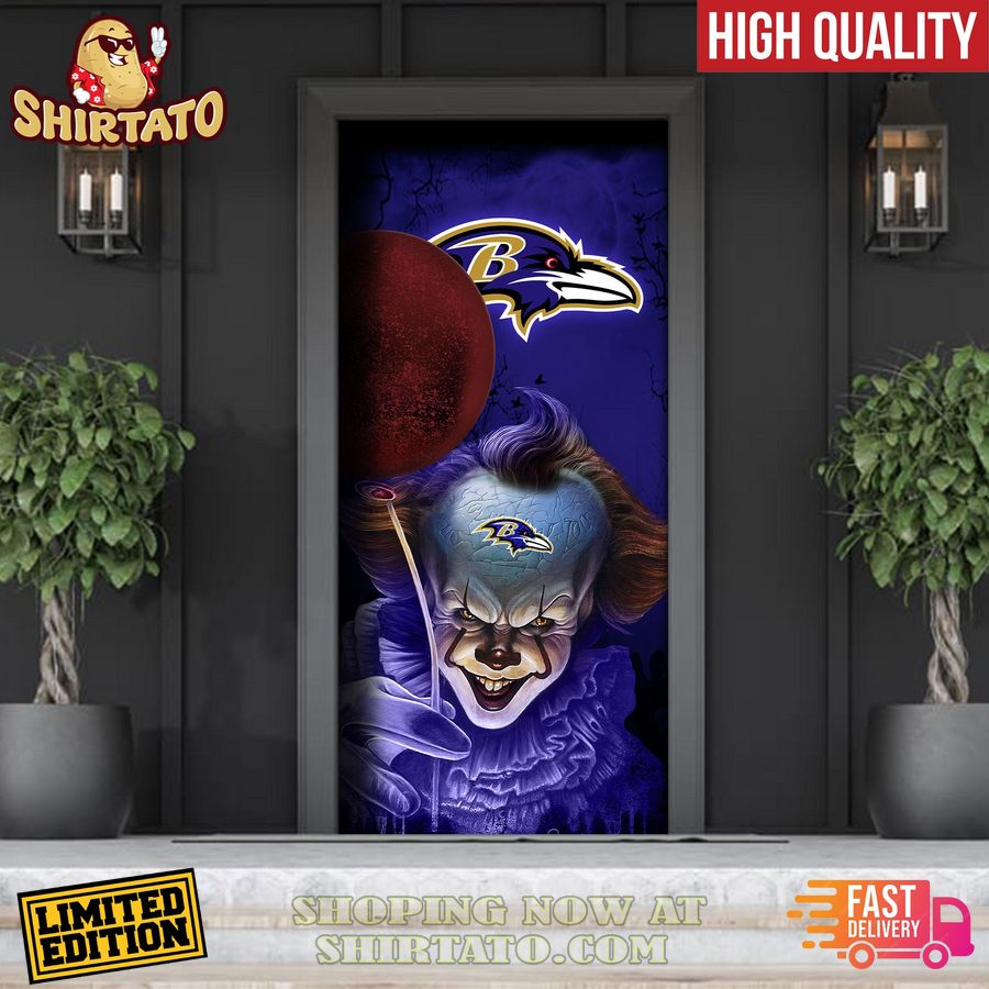 Baltimore Ravens Horror Character Halloween Season Door Cover