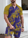 Baltimore Ravens Limited Edition ZIP Polo Shirt And Shorts Two-Piece Suits