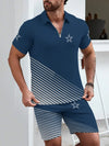 Dallas Cowboys Limited Edition ZIP Polo Shirt And Shorts Two-Piece Suits