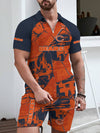 Chicago Bears Limited Edition ZIP Polo Shirt And Shorts Two-Piece Suits