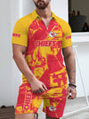 Kansas City Chiefs Limited Edition ZIP Polo Shirt And Shorts Two-Piece Suits