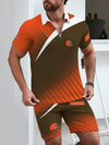 Cleveland Browns Limited Edition ZIP Polo Shirt And Shorts Two-Piece Suits