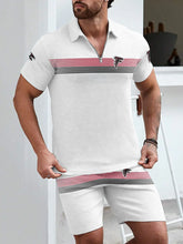 Load image into Gallery viewer, Atlanta Falcons Limited Edition ZIP Polo Shirt And Shorts Two-Piece Suits
