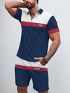 New York Giants Limited Edition ZIP Polo Shirt And Shorts Two-Piece Suits