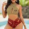 San Francisco 49ers Limited Edition Summer Collection Women Crisscross Swimsuit