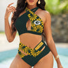 Green Bay Packers Limited Edition Summer Collection Women Crisscross Swimsuit